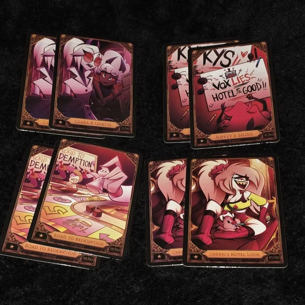 Lot 4 Hazbin Hotel Cards Niffty Cherri Redemption Clara 11/60 31/60 38/60 10/60